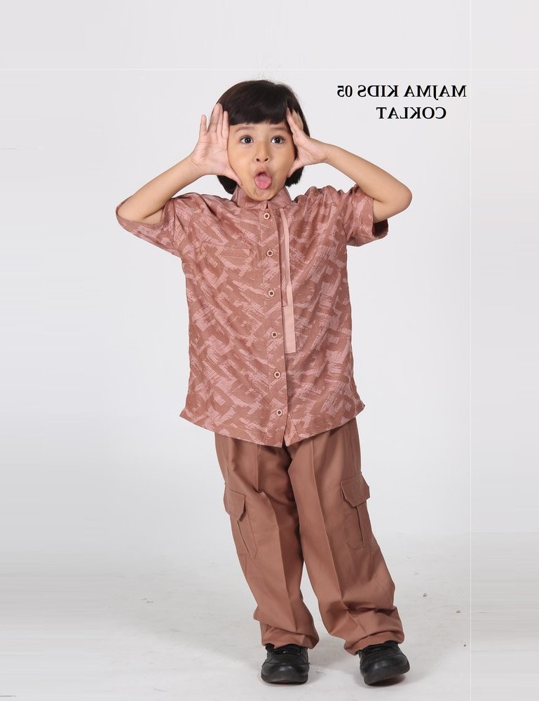 Model Baju Lebaran Anak Laki Laki Ftd8 Jual Baju Koko Anak Majma Kids 05 Coklat Size 3 Lebaran