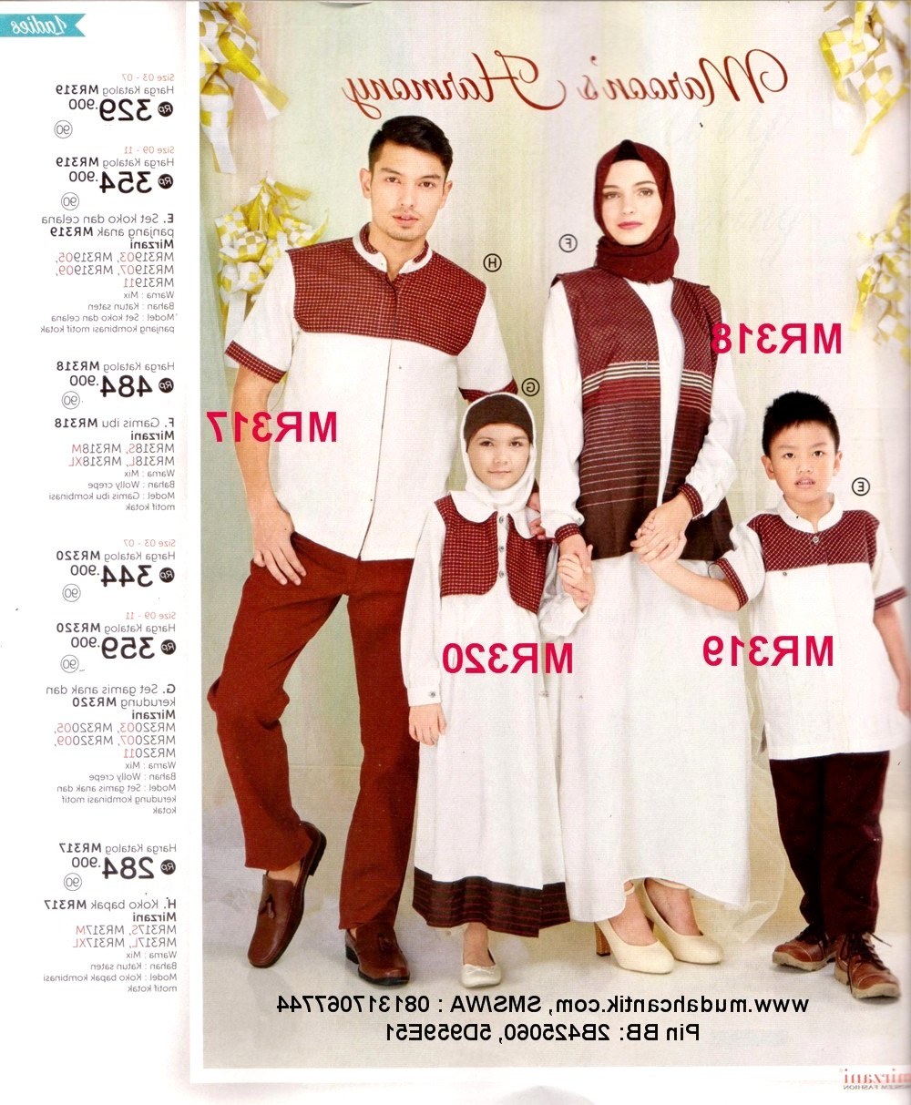 Model Baju Lebaran Ibu Dan Anak Perempuan O2d5 Kartun Muslim Ayah Dan Ibu