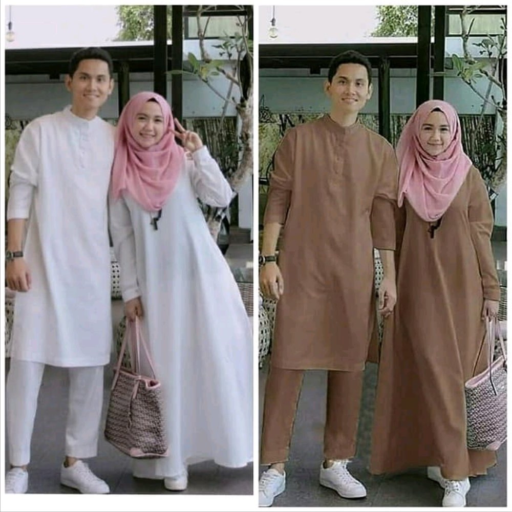 Model Baju Lebaran Pasangan Wddj Jual Baju Pasangan Lebaran Muslim Polos Pria Wanita Model