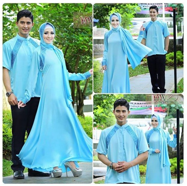 Model Baju Lebaran Pasangan Xtd6 Trend Fashion Baju Muslim Lebaran Pasangan