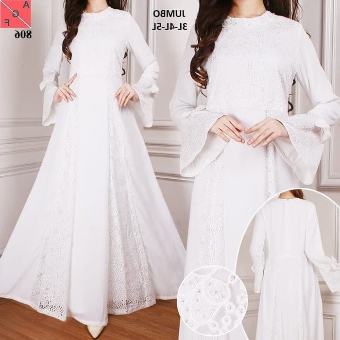 Model Baju Lebaran Putih Y7du Baju Gamis Pesta Terbaru Af806 Gamiscantik