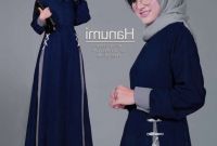 Model Desain Baju Lebaran 2019 Xtd6 Gamis Terbaru 2020 Polos Elegan Modern Hanumi Gamisalya