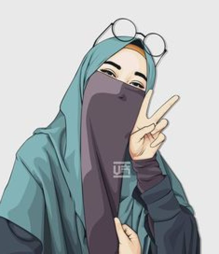 Model Muslimah Bercadar Animasi U3dh 75 Gambar Kartun Muslimah Cantik Dan Imut Bercadar