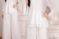 Model Setelan Baju Lebaran 2018 Ffdn Baju Lebaran Terbaru 2018 Kulot Set Putih Af472 Model